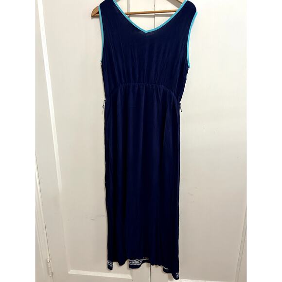 Boho Tantrums Size Large Midi Dress Aztec Design Unique Detail Missing Belt - Picture 5 of 5